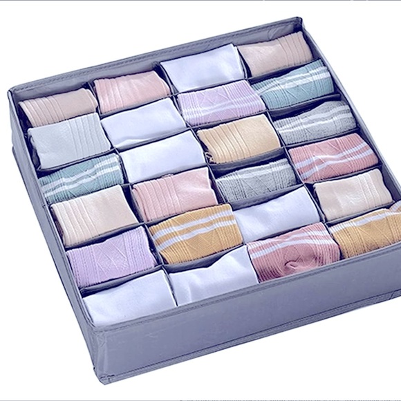 24 Grids Home Foldable & Washable Closet Organizer Grey - Picture 1 of 13